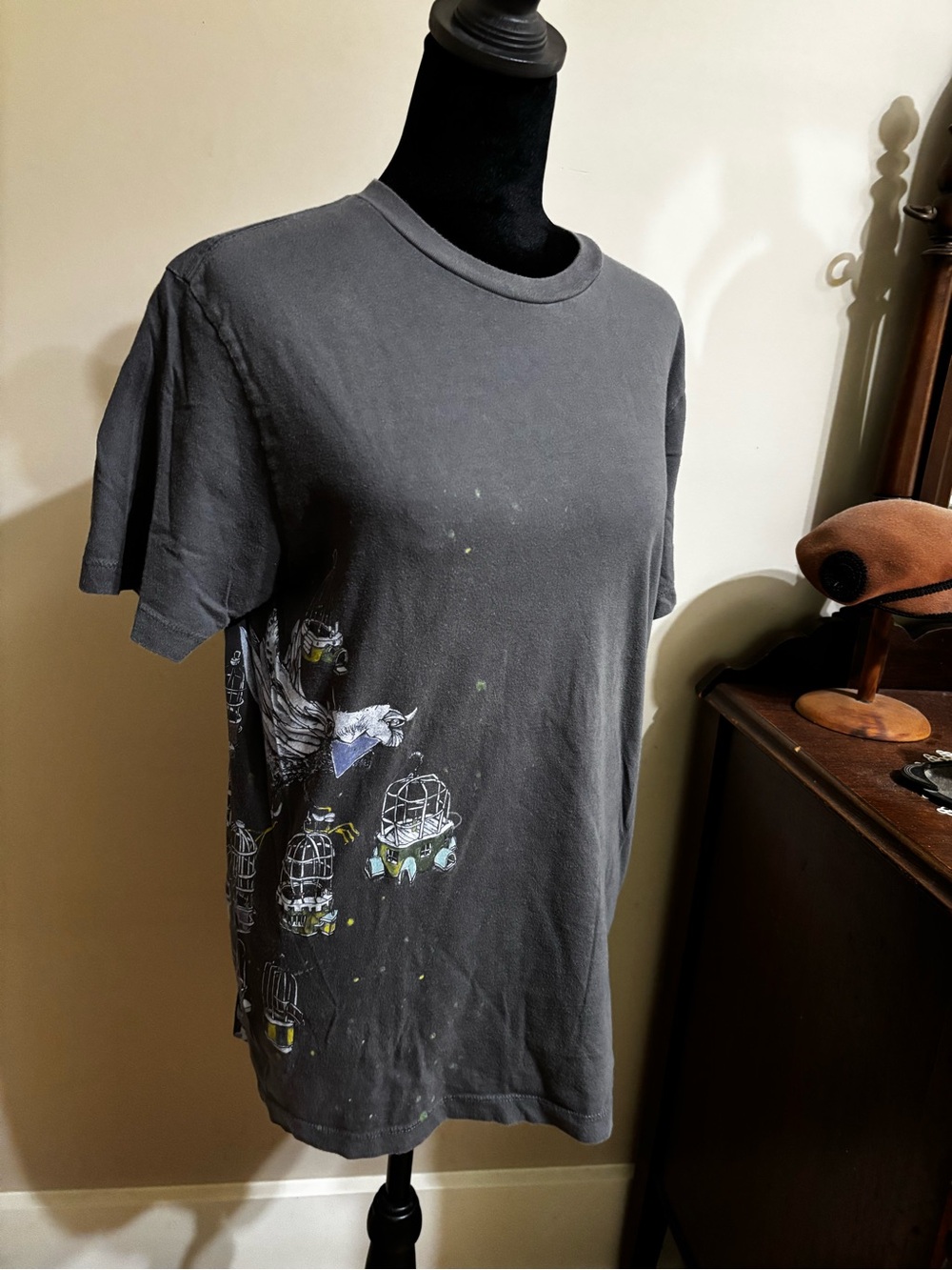 Men's Gray Vans Graphic Tee - Dark Gray Short Sleeve Shirt
